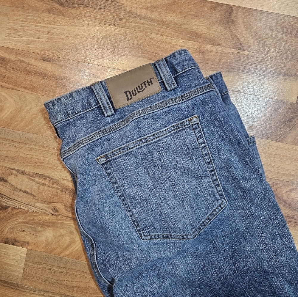 Duluth Trading Co Flex Ballroom Jeans 44x30 Men’s Relaxed Workwear Denim Blue - Picture 3 of 11